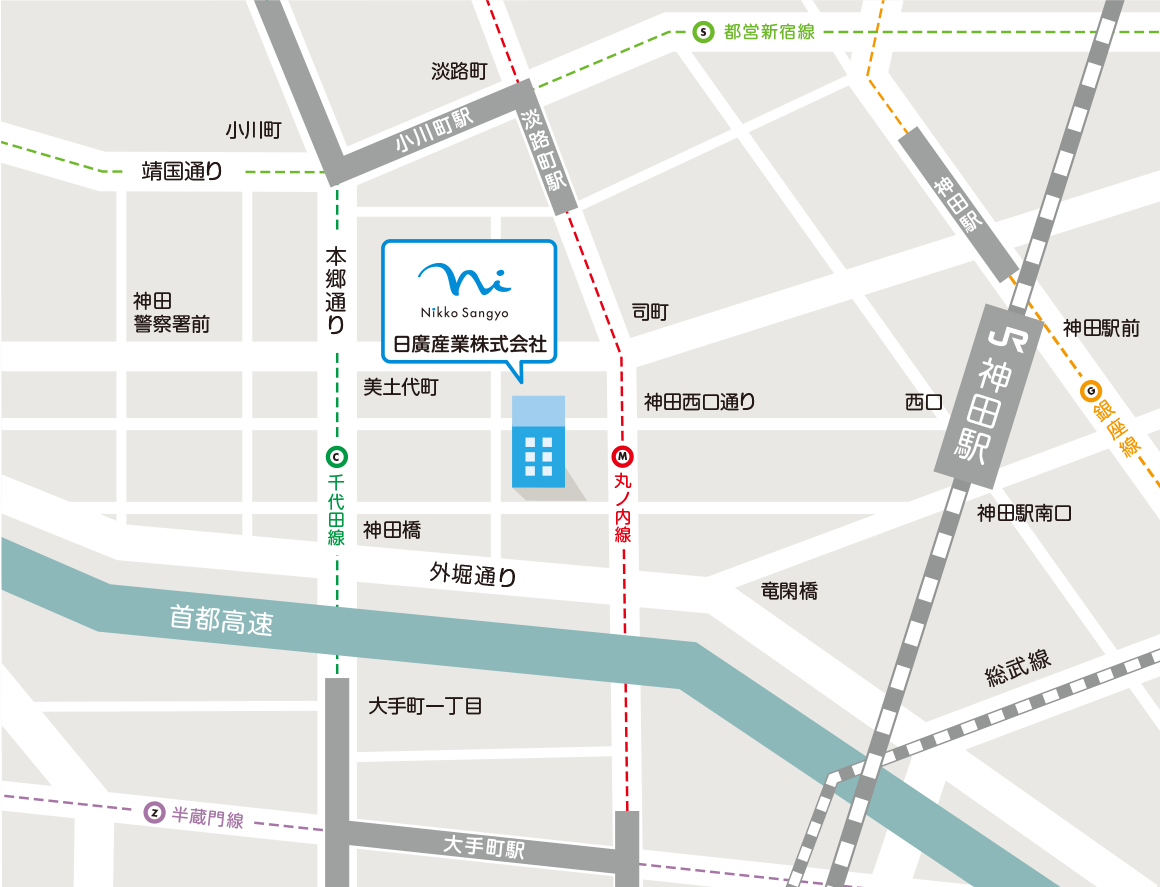 日廣産業株式会社 地図